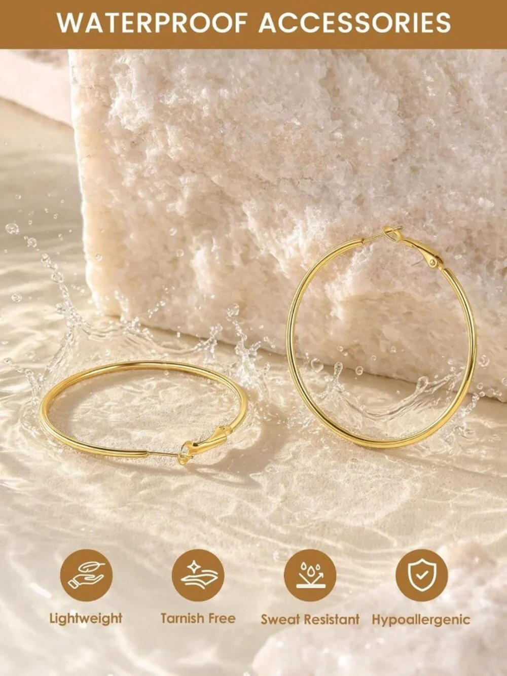 Large Silver & Gold Plated Hoop Earrings for Women - Stylish & Versatile